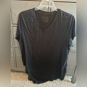 Latched Mama Black V-Neck Short Sleeve Tee